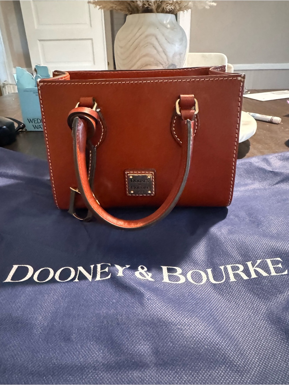 Dooney & Bourke Chestnut Brown Belmar Mini Janine Satchel - Picture 2 of 6